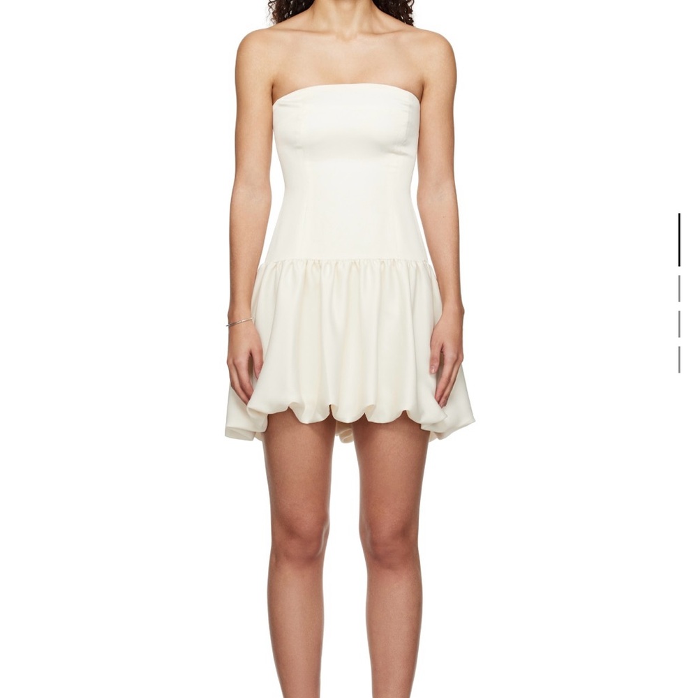Elegant Strapless Cream Dress